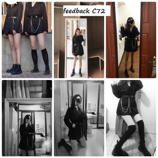 [SẴN]-Áo Blazer Đen kèm đai (C72)