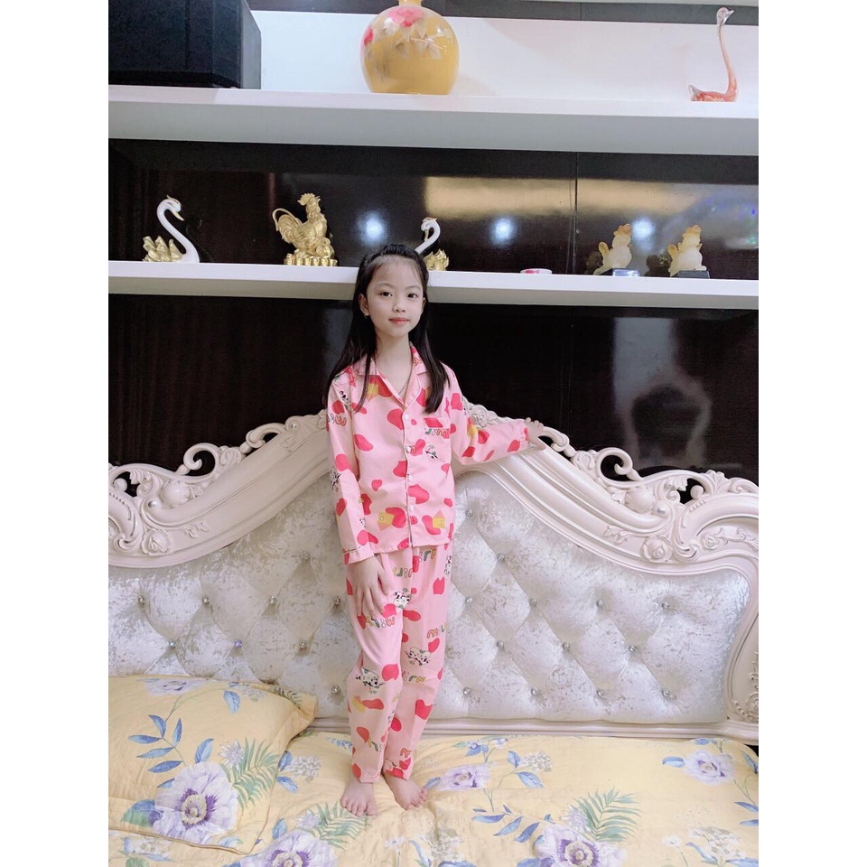 Quần áo trẻ em ,Bộ đồ ngủ pijama dài tay cho bé, với chất  kate thái mềm mại từ  size từ 15-45kg