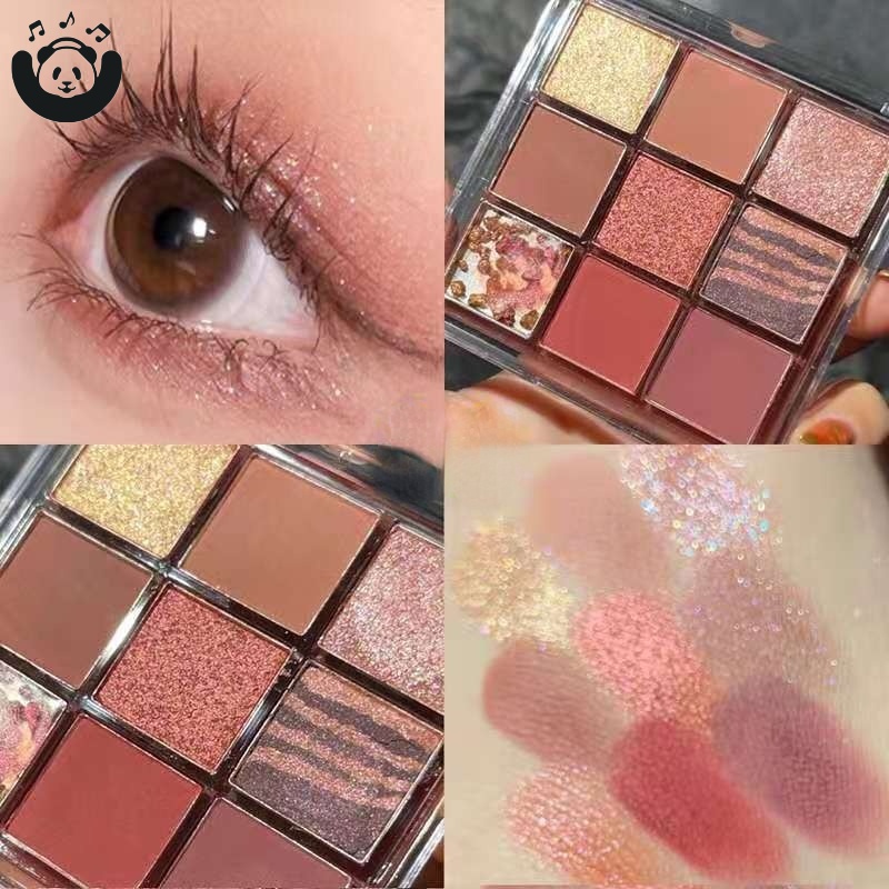 [Hàng mới về] Bảng phấn mắt chín màu sắc tố ngọc trai trong suốt trang điểm thời thượng CFH