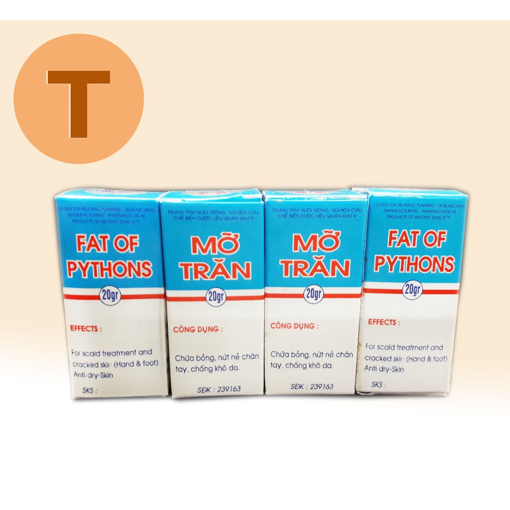 Mỡ trăn trại rắn đồng tâm 20g | BigBuy360 - bigbuy360.vn