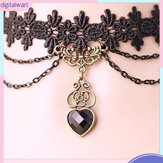 Vòng Cổ Choker Ren Đính Hạt Thời Trang Nữ Tính