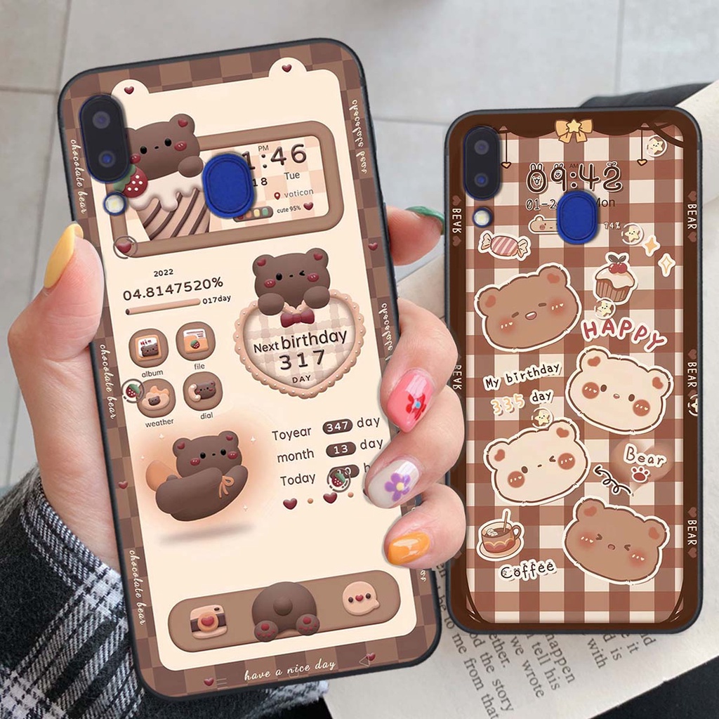 Ốp lưng Samsung M20 / M30 hình 3D gấu bear, thỏ cute hình nền đẹp