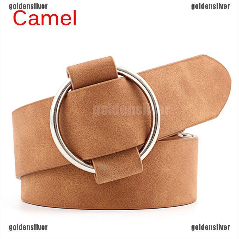 Thắt Lưng Da Khóa Kim Loại Tròn Phong Cách Boho Cổ Điển Thời Trang Cho Nữ