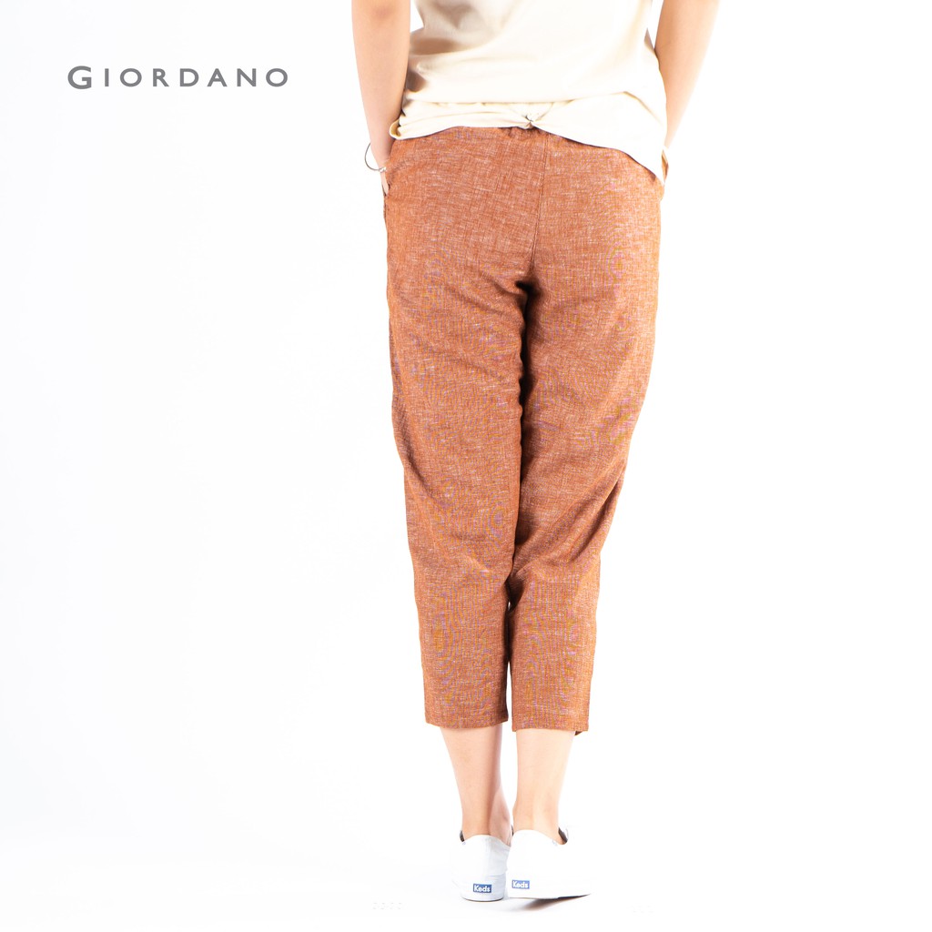 Quần tây lửng Linen Nữ Giordano 05420228