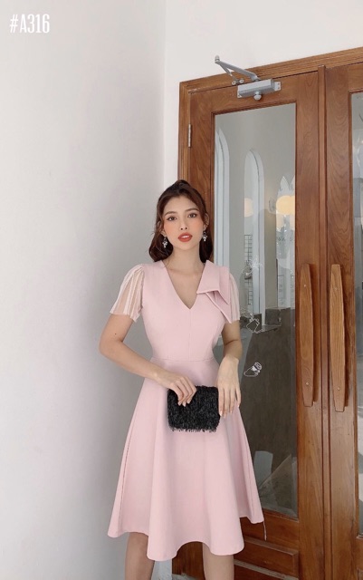 Đầm xoè trắng cổ V tay lưới ❤️FREESHIP ❤️Nhập MADEBY20 giảm 20k đơn trên 300k | BigBuy360 - bigbuy360.vn
