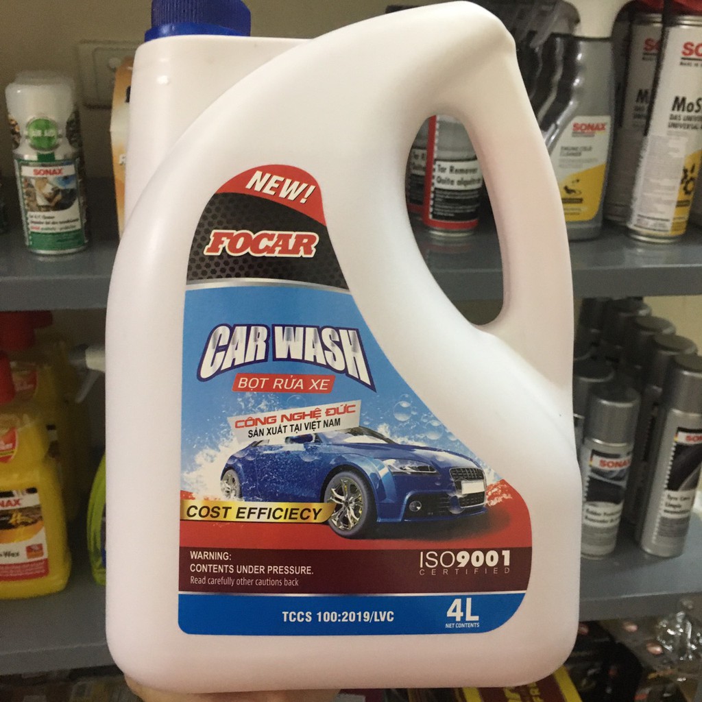 [SHIP NHANH Grab/nowship] Dung dịch bọt tuyết rửa xe ô tô xe máy đậm đặc FOCAR Car WASH FOAM 4L