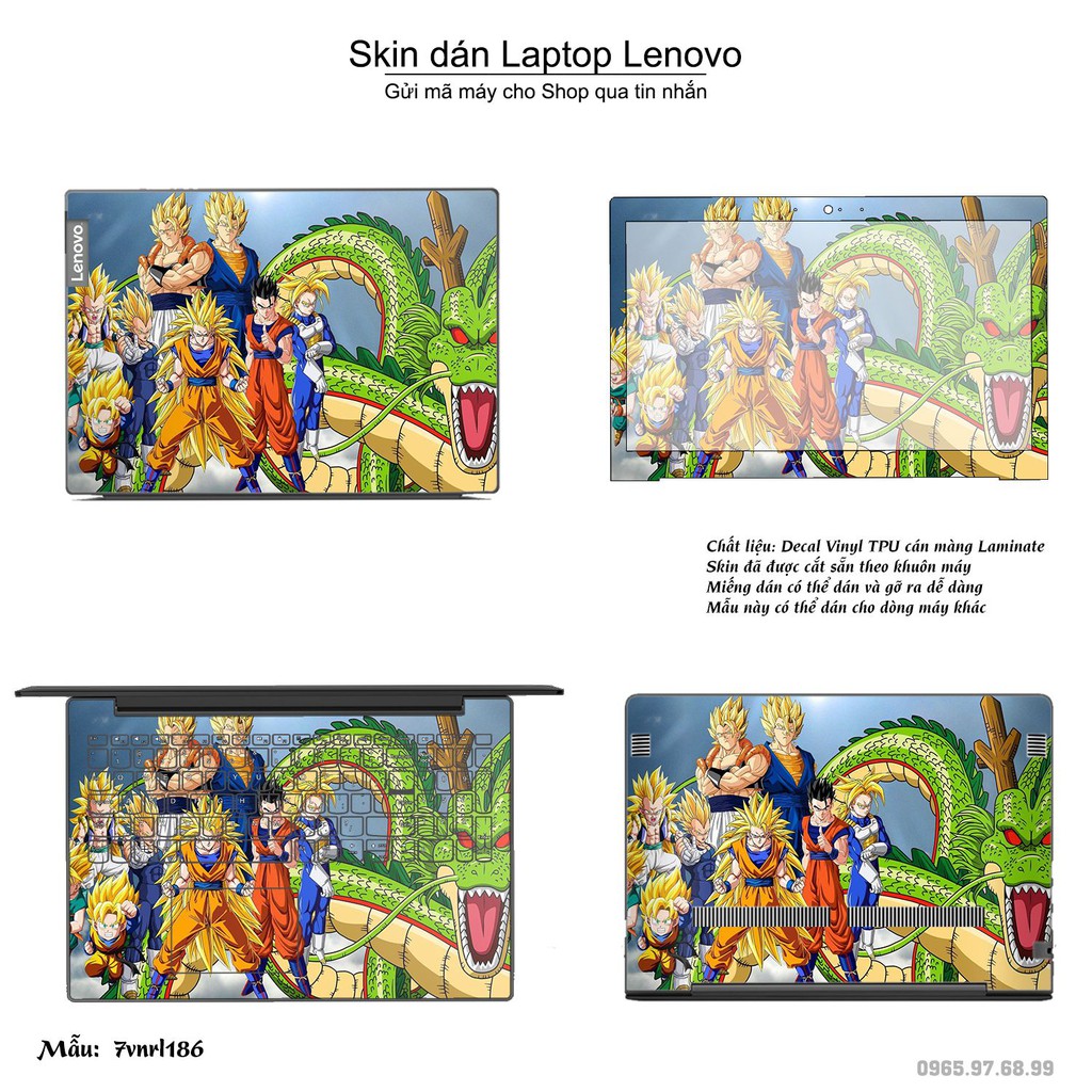 Skin dán Laptop Lenovo in hình Dragon Ball _nhiều mẫu 3 (inbox mã máy cho Shop)