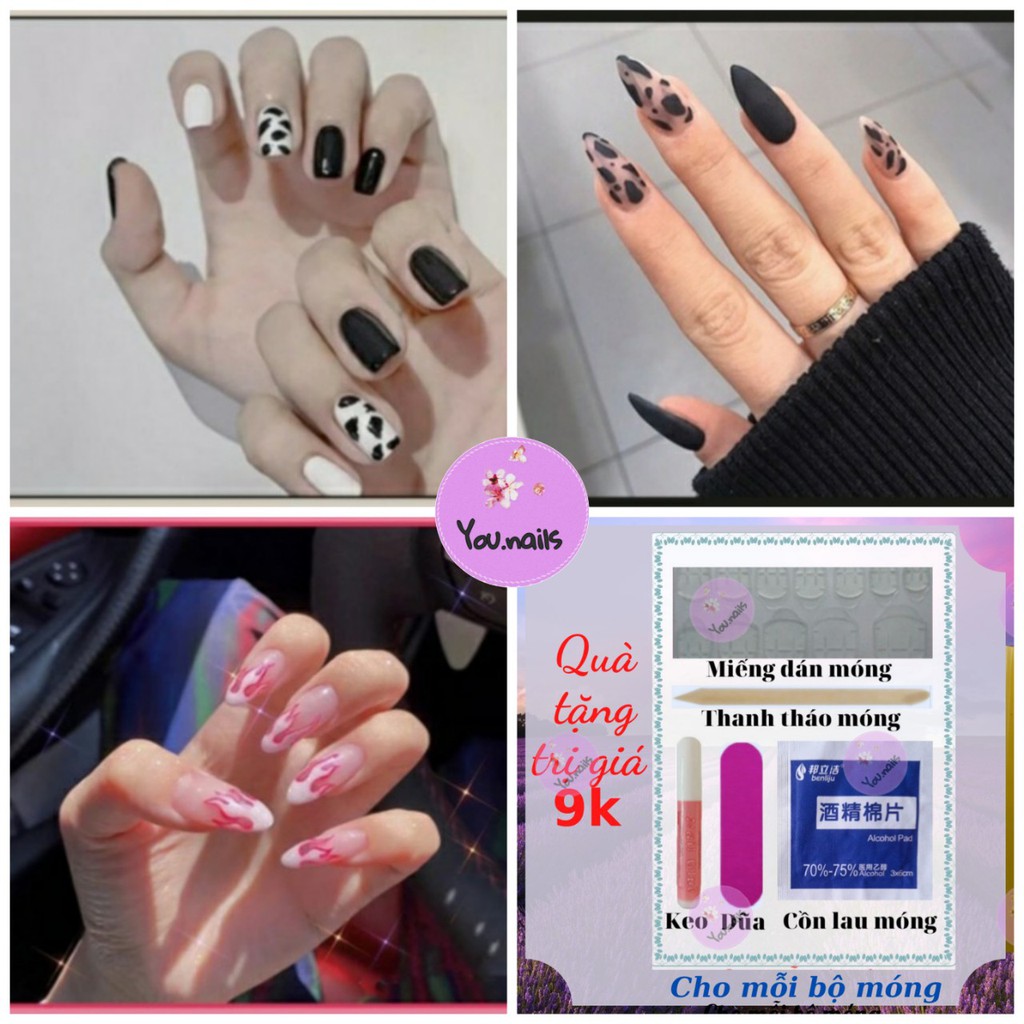 Móng tay giả kèm keo dài nhọn ngắn YOU NAILS (Mã Yn151- Yn160)