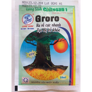 Phân bón lá npk sinh học groro - hộp 10 gói