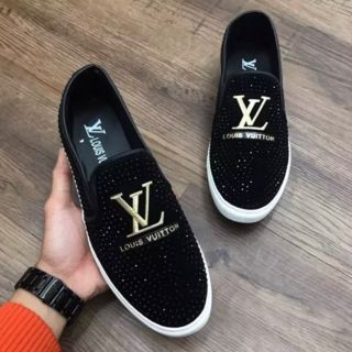 Giày lười nam đính đá LV trẻ trung