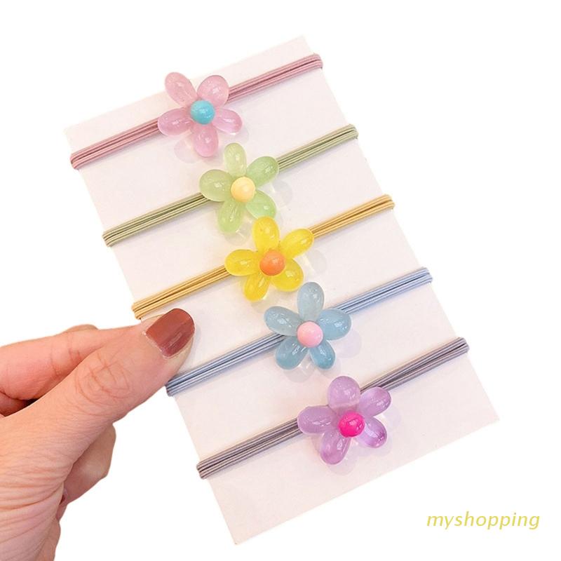 Dây Cột Tóc Đuôi Ngựa Màu Dạ Quang Dễ Thương