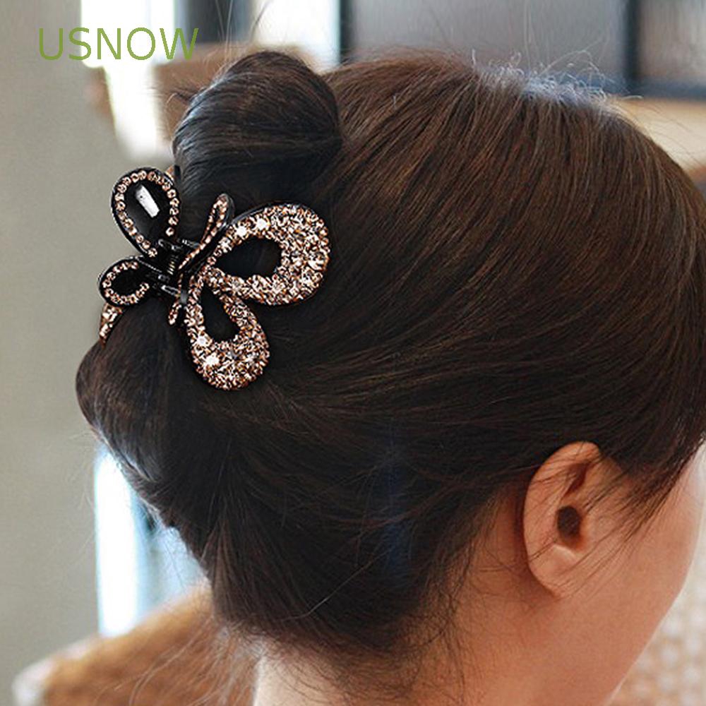 Kẹp tóc đính kim cương giả hình hoa xinh xắn thời trang cho nữ