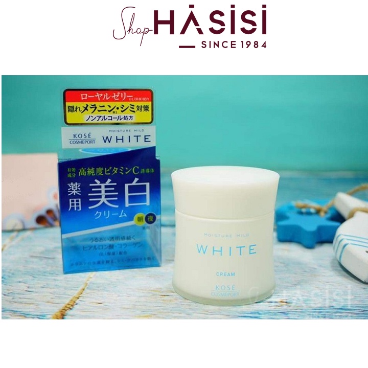 Kem Dưỡng Trắng Da KOSE - Moisture Mild White Cream 55g