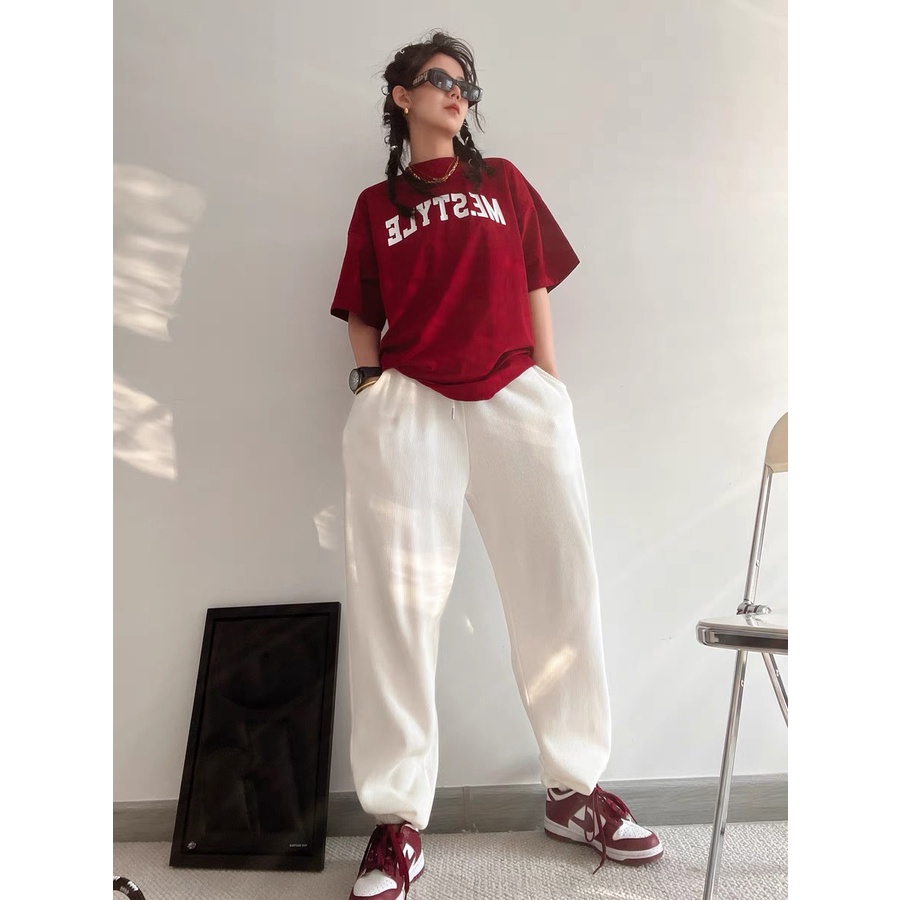 Quần jogger nữ unisex trơn chất cotton QDT01 Miucho cơ bản