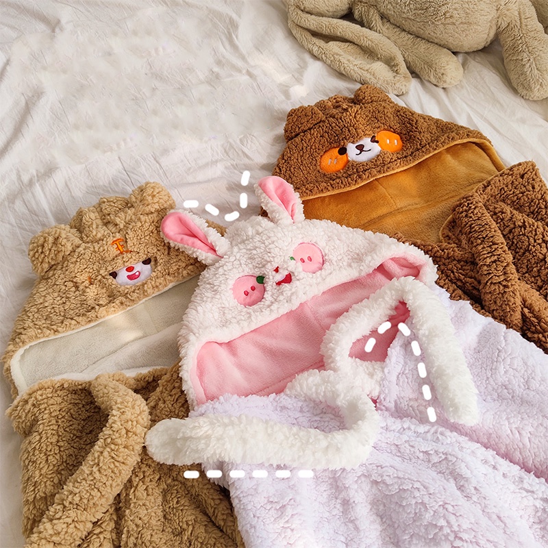 Áo choàng dày dặn hình gấu dễ thương thời trang thu đông cho học sinh | BigBuy360 - bigbuy360.vn