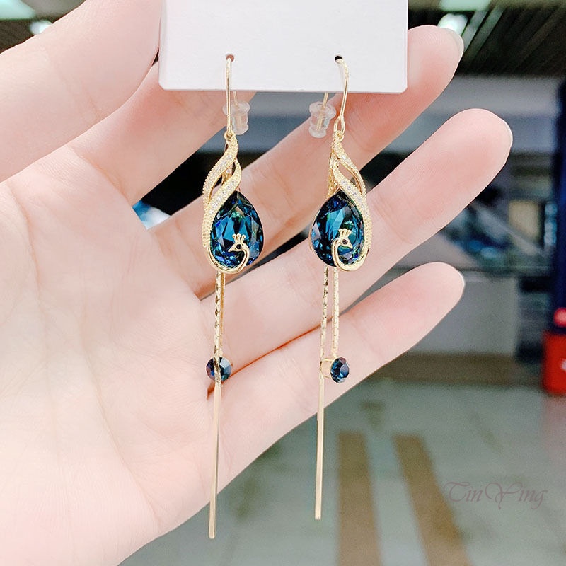 GETNOIVAS Khuyên Tai Kim Loại Hình Chim Phượng Hoàng Dễ Thương Cho Nữ