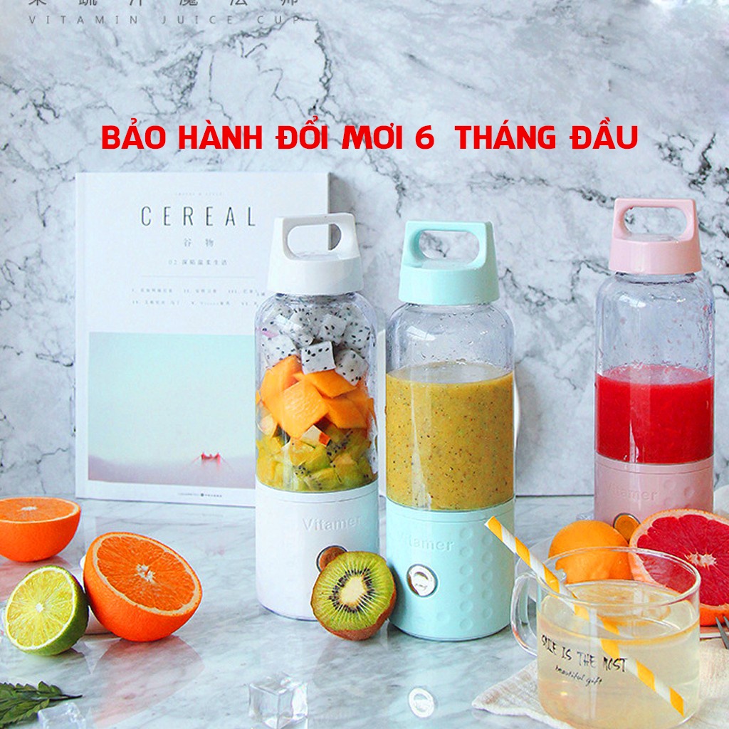 [Mã ELHA22 giảm 6% đơn 300K] [CÓ BẢO HÀNH] Máy Xay Sinh Tố Cầm Tay Đa Năng Vitamer Dung Tích 500ml Bảo Hành 12 Tháng