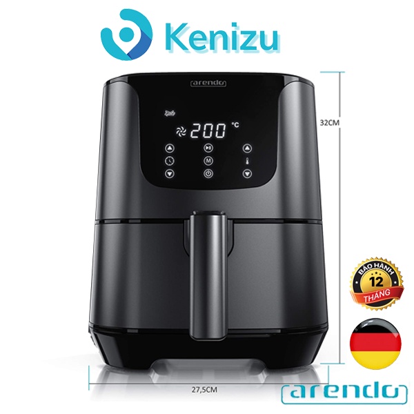 Nồi chiên không dầu Arendo B07ZQKWZHD dung tích 3.5L nhập khẩu Đức