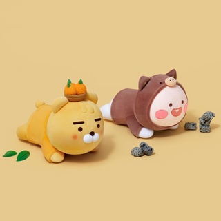 [Apeach Ryan kakao friends] gấu bông đào cosplay bé heo đen và rian hoodie vàng đội cam miniso chính hãng