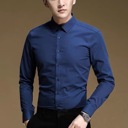 Áo sơ mi nam dài tay cao cấp cổ bẻ dáng ôm Hàn Quốc vải lụa thái cao cấp chống nhăn chống xù thời trang FASHIONMEN STORE | BigBuy360 - bigbuy360.vn