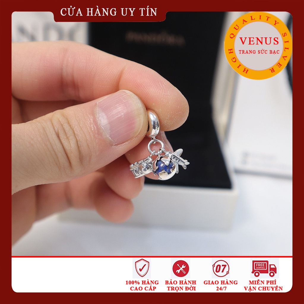 Charm treo du lịch- Bạc 925 cao cấp- Trang sức bạc Venus