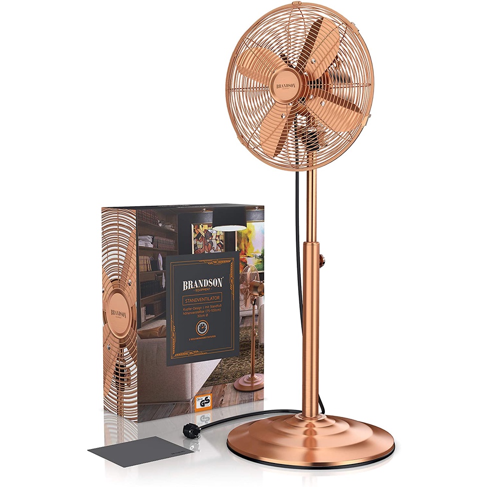 Quạt cây Brandson màu vàng đồng sang trọng Size 30cm [nhập Đức chính hãng]