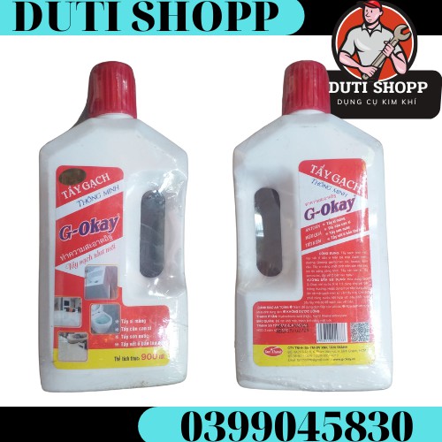 Dung dịch tẩy gạch G-Okay 900ml, dung dịch tẩy xi măng, tẩy sơn nước, tẩy vết ố trên gạch, tẩy cặn canxi nhanh ,hiệu qủa
