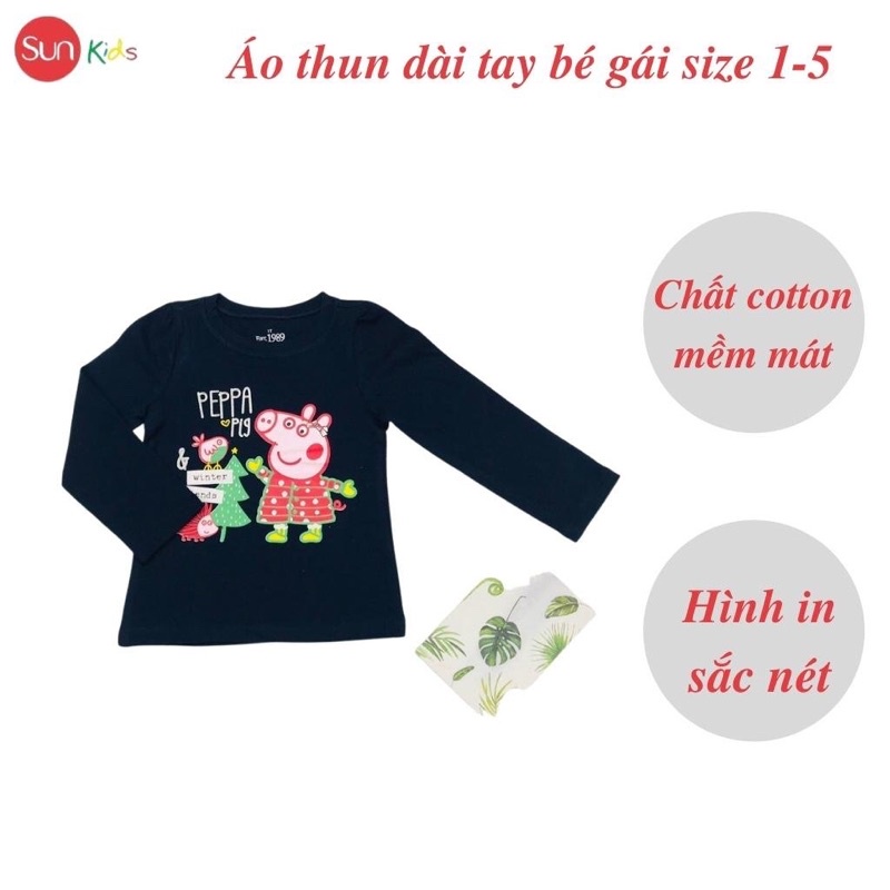 Áo dài cho bé gái, áo thu đông bé gái, áo thu đông cho bé, size 1-5 tuổi - SUNKIDS1