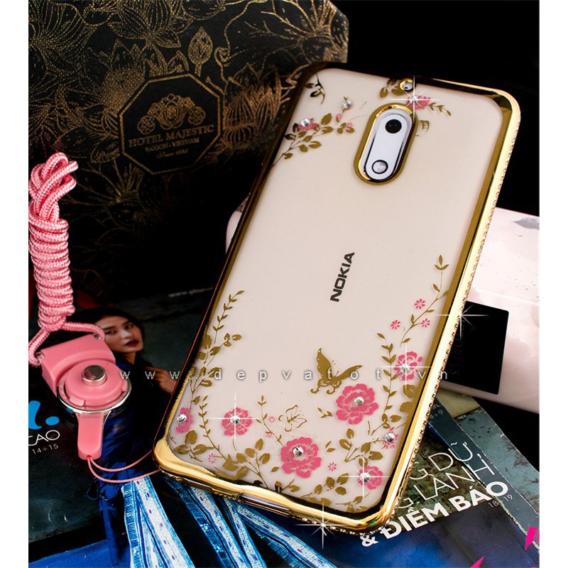 Ốp lưng Nokia 6 dẻo hình hoa