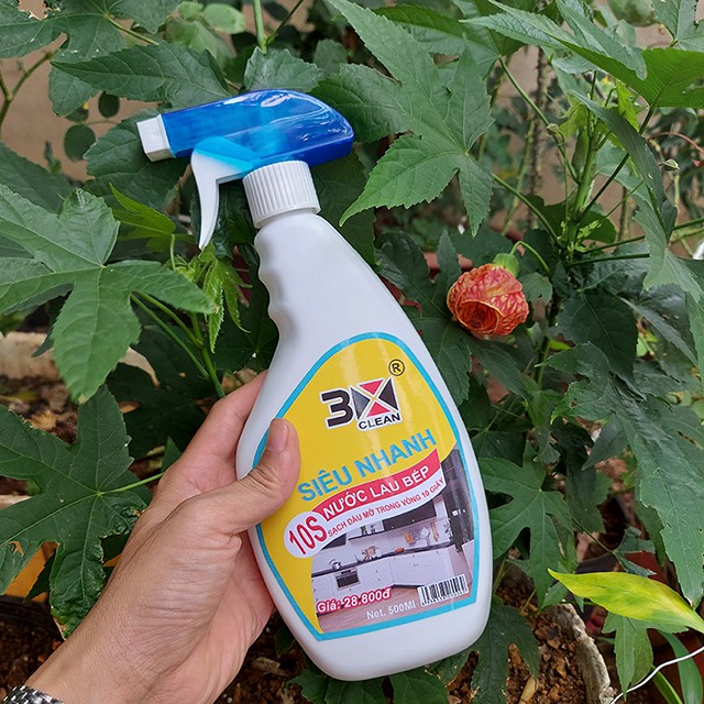 Chai Xịt Nước Lau Bếp 3 Xclean 500ml. Tẩy Sạch Các Vết Dầu Mỡ Trên Bếp Ga, Bếp Từ Và Các Vật Dụng Nhà Bếp Khác