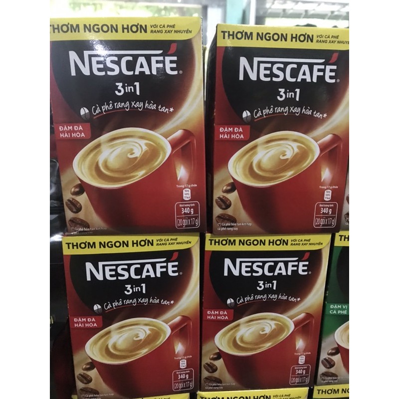 Hộp Cà Phê Nescafe 3in1 hộp (20 gói x 17g) | BigBuy360 - bigbuy360.vn