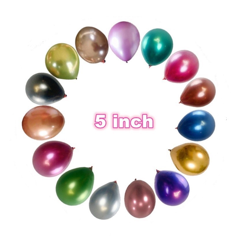 Bong bóng latex ánh kim 5 inch 1g nhiều màu sắc tùy chọn dành cho trang trí tiệc sinh nhật đám cưới
