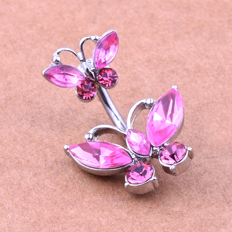Khuyên Rốn Hình Bướm Đính Đá Xinh Xắn