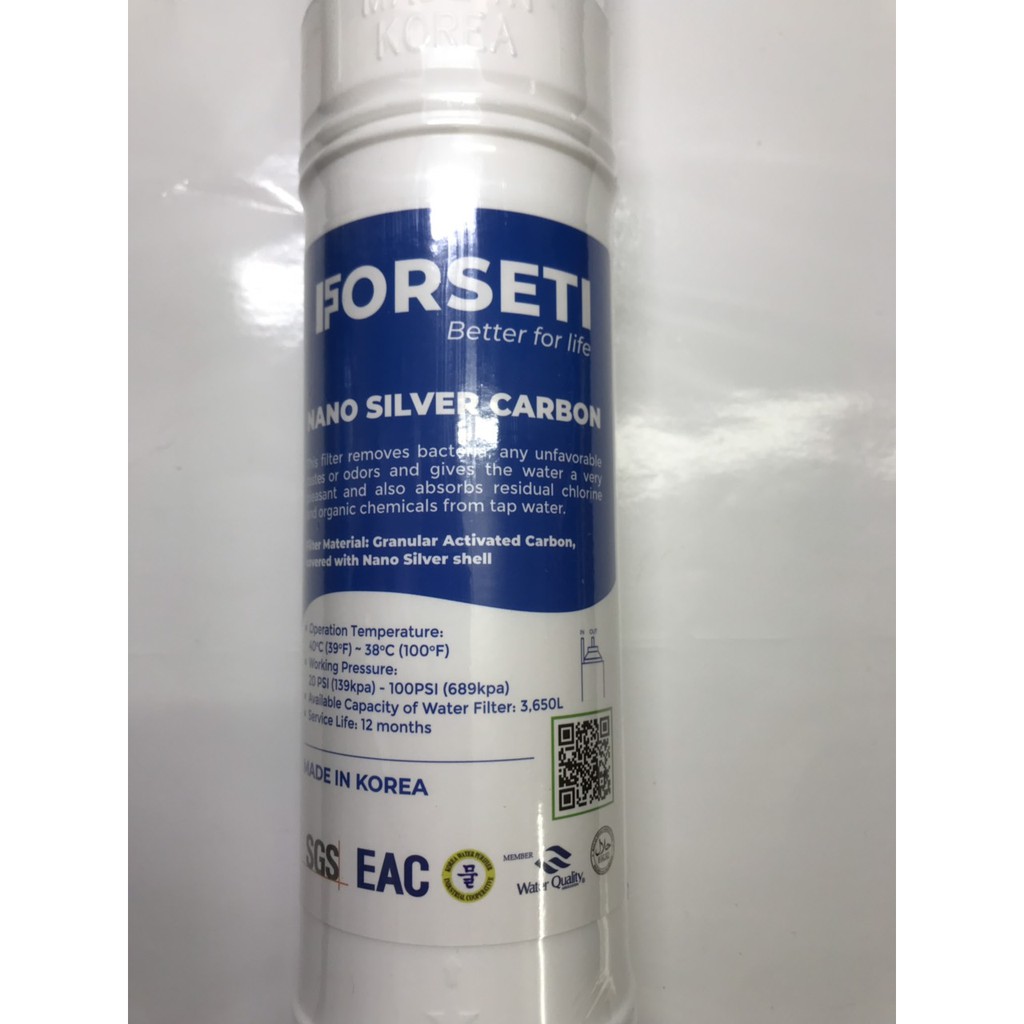 Lõi lọc nước NanoSilver filter , nhập khẩu Hàn Quốc