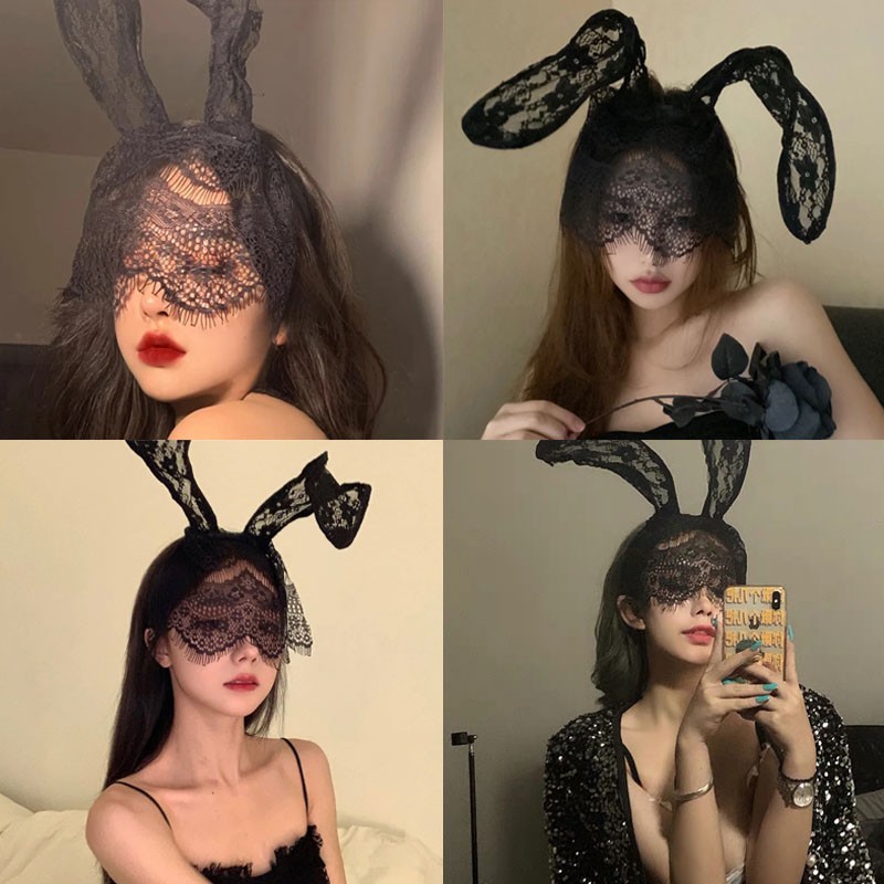 Cài Tóc Tai Mèo Phối Ren Quyến Rũ Dành Cho Nữ