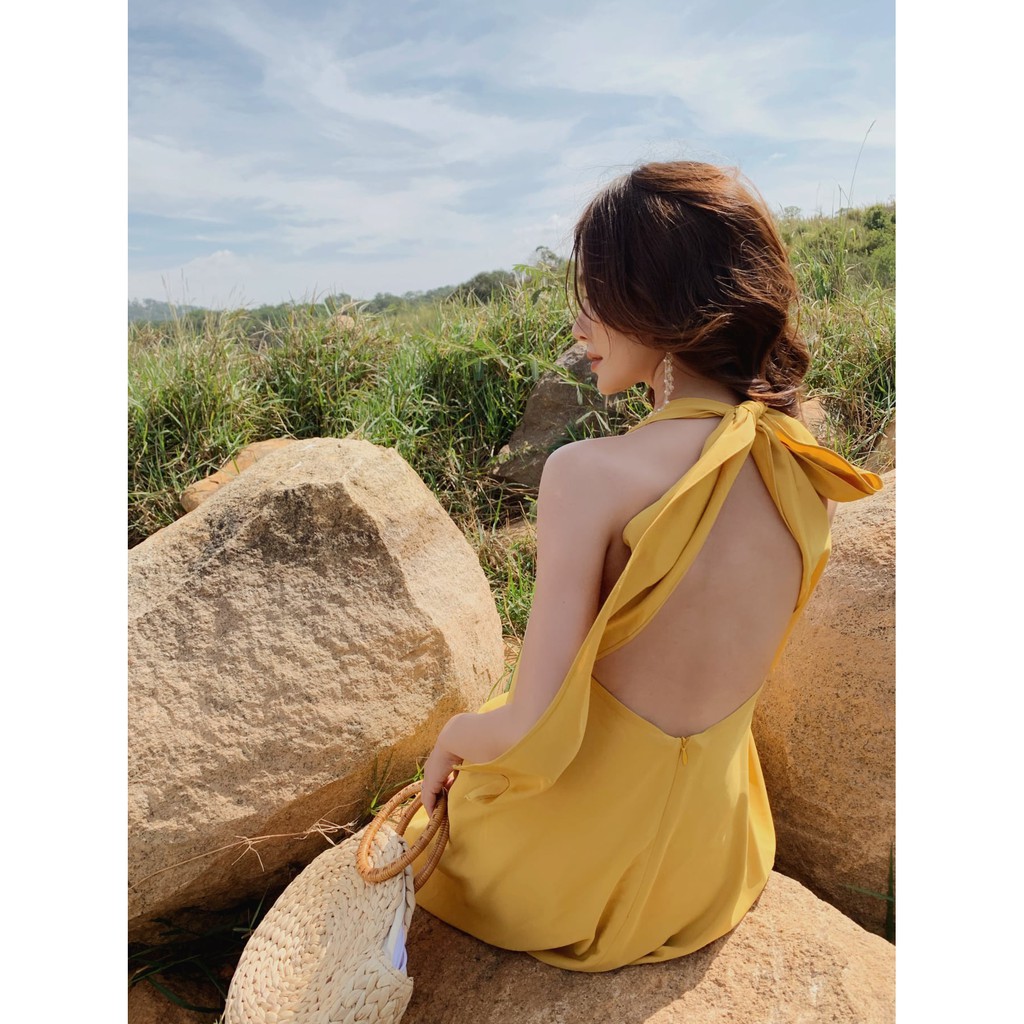 TIIN STORE Váy yếm maxi nơ sau by Tiin | BigBuy360 - bigbuy360.vn