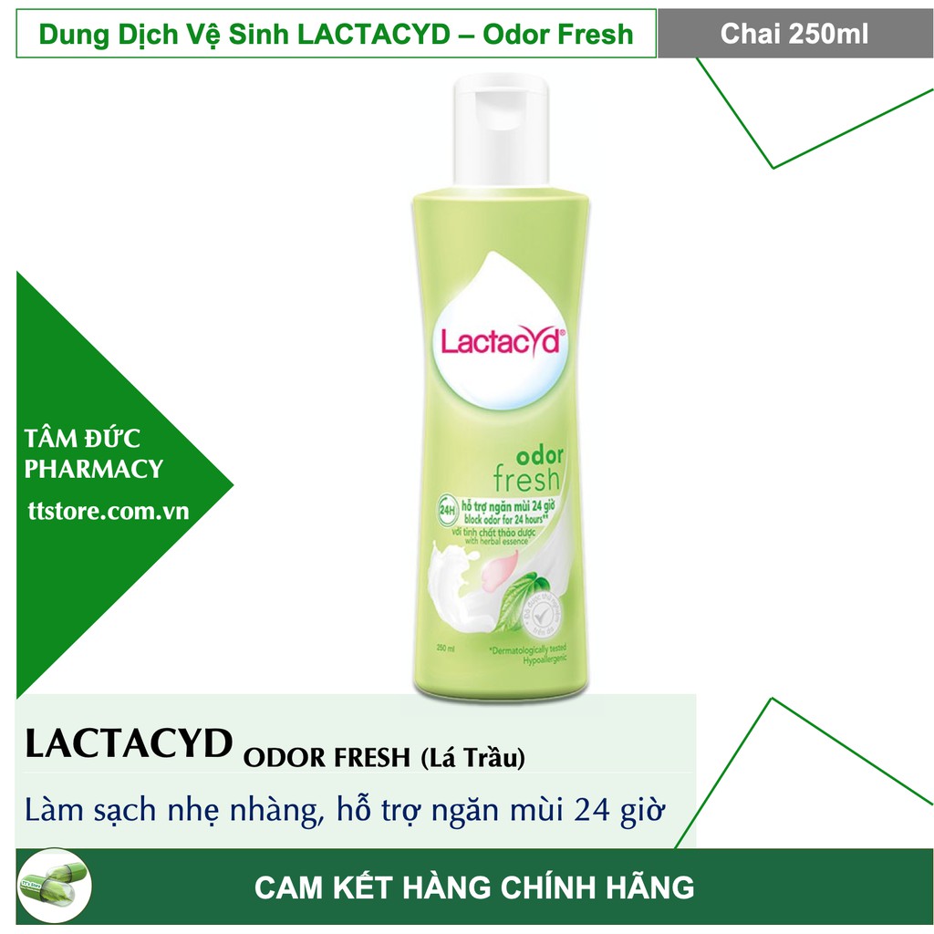 Dung Dịch Vệ Sinh Phụ Nữ LACTACYD Odor Fresh [Chai 150ml/250ml] - Lactacyd Lá Trầu