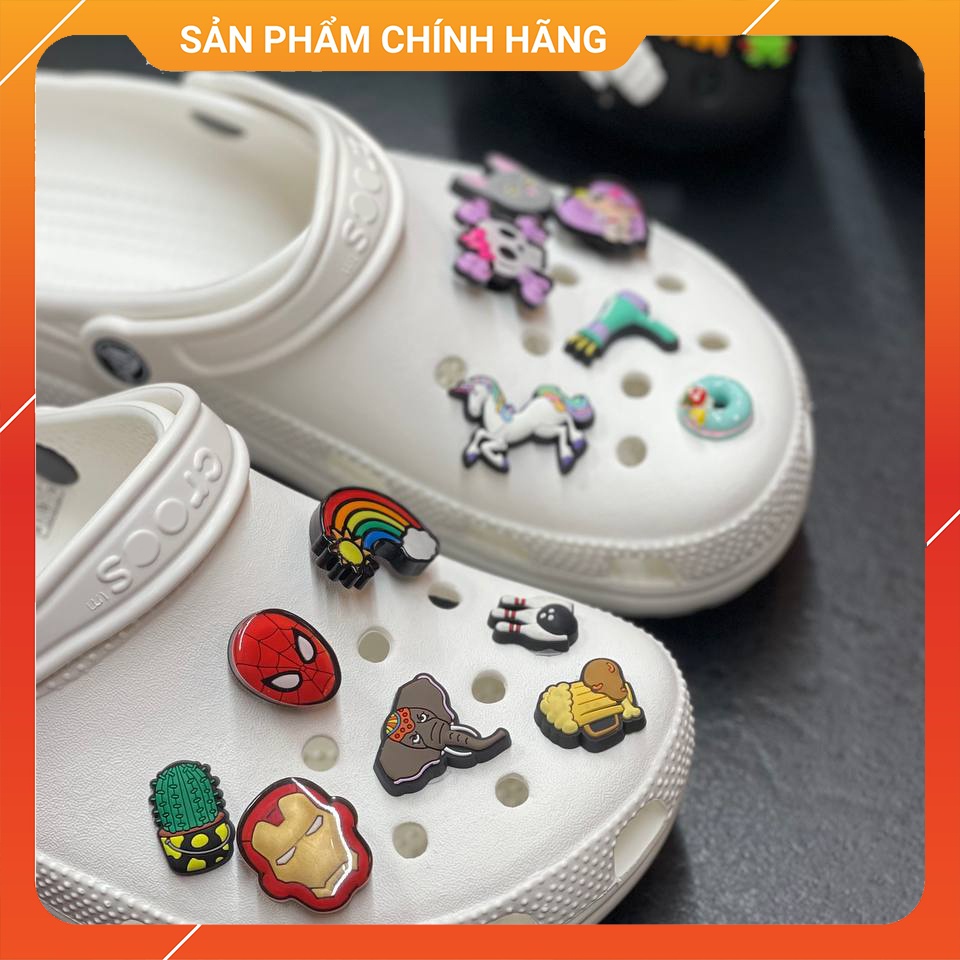 Dép Cross Classic Clog nam nữ unisex màu đen, trắng đế cao 2-3cm – Tặng 10 Stickers NGẪU NHIÊN Sấu vui vẻ Official - CC | BigBuy360 - bigbuy360.vn