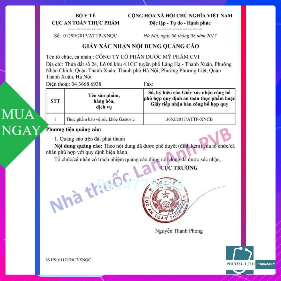 GASTOSIC - Giải pháp chuyên biệt cho trào ngược dạ dày thực quản.