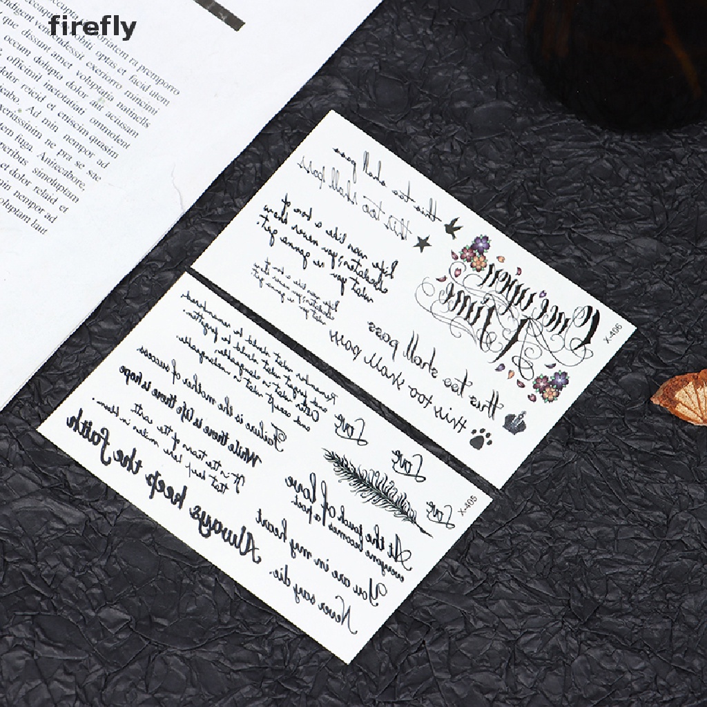 1 Hình Xăm Dán Tạm Thời Chống Thấm Nước Họa Tiết Chữ Tiếng Anh Dành Cho Nam Và Nữ