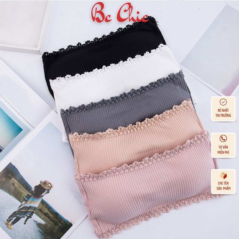 Áo Lót Nữ , Áo Bra Nữ cup ngực không dây phối viền ren điệu đà sexy quyến rũ B636 không dây BC_CHIC LINGERIE