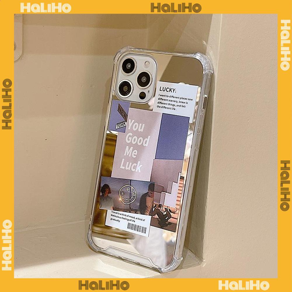 Ốp điện thoại Acrylic tráng gương chống sốc bảo vệ camera thích hợp cho iPhone 11 13 Pro Max 12 Pro Max 7 Plus xr