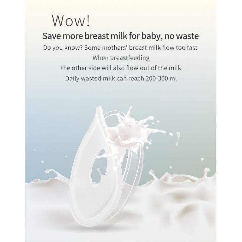 Hộp 2 phễu hứng sữa chống tràn cao cấp CMBEAR / chất liệu an toàn cho mẹ