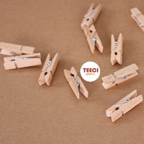 Bán Sỉ 10 Kẹp Gỗ Treo Ảnh Trang Trí Giữ Giấy Ghi Chú Tài Liệu Đánh Dấu Sách Đồ Dùng Văn Phòng D014