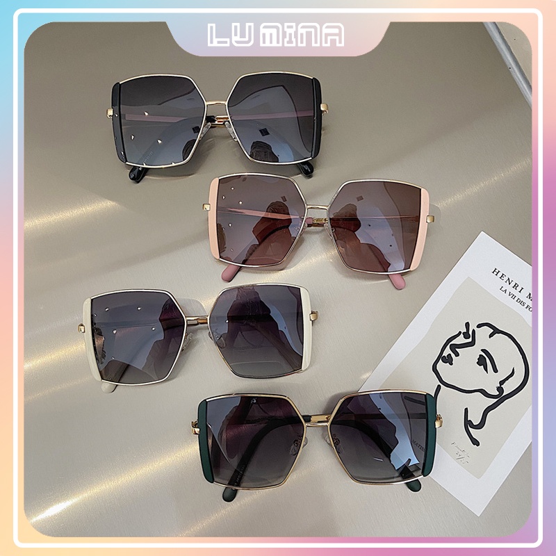 Kính mát thời trangLUMINA mắt đa giác phối viền kim loại chắc chắn thu hút mọi ánh nhìn giúp bảo vệ mắt đẹp giá tốt 231
