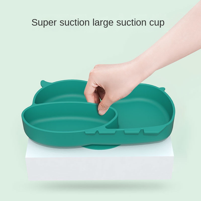 ♛Bộ Dụng Cụ Tập Ăn Bằng Silicon Họa Tiết Hoạt Hình Dễ Thương Cho Bé