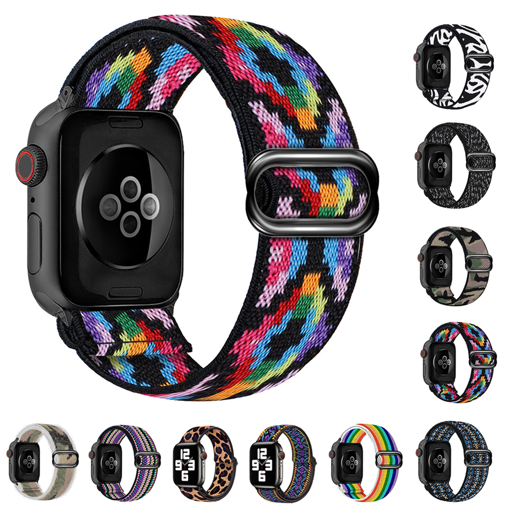 AZTEC Dây Đeo Thay Thế Chất Liệu Nylon Nhiều Màu Thời Trang for Apple Watch Band 38mm 40mm 42mm 44mm Iwatch Series 6 5 4 3 2