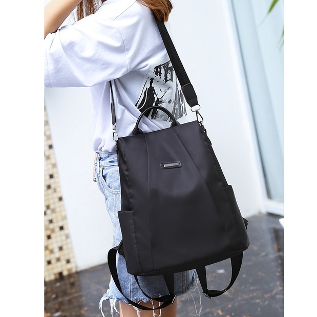 Ba Lô Oxford Màu Sắc Đơn Giản Sức Chứa Lớn Chống Trộm Dành Cho Nữ