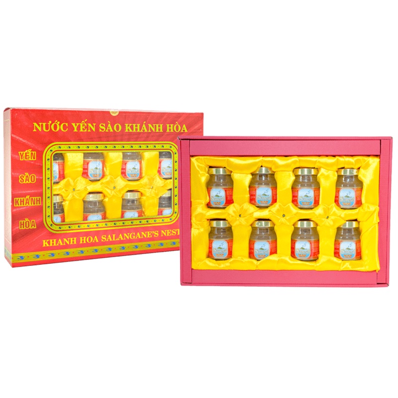 Nước Yến Sào⚜️ CAO CẤP⚜️Khánh Hòa Sanest Lọ 70ml, Hộp 8 Lọ - 002H8