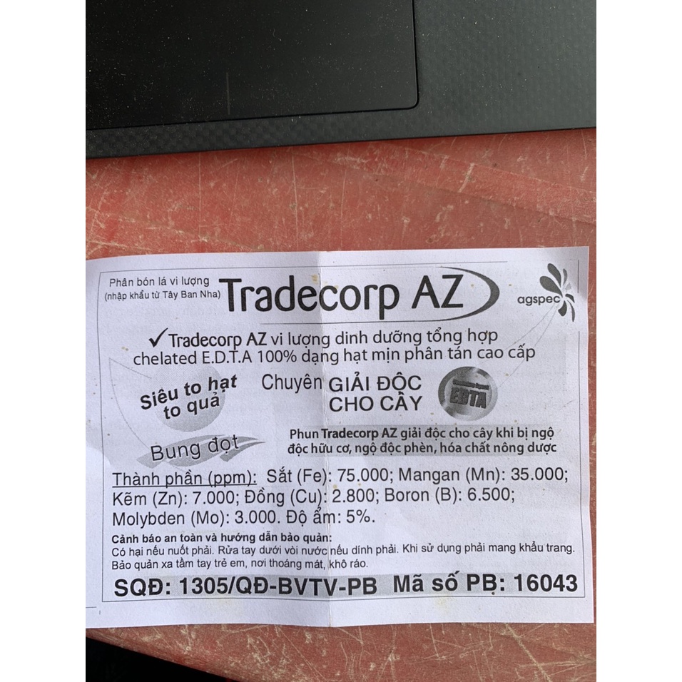 Giải Độc cho cây, siêu to hạt quả, bung đọt - Phân bón lá vi lượng Tradecorp AZ